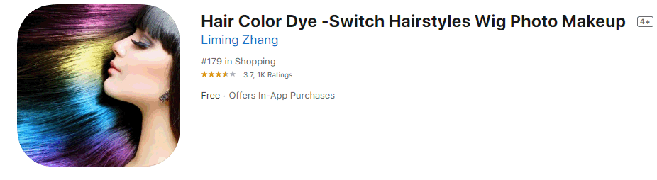 Hair Color Dye -Switch Hairstyles Wig Photo Makeup