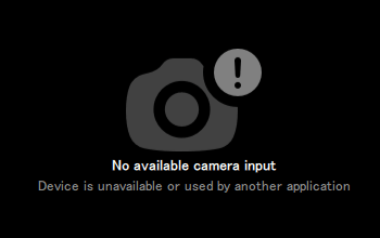 no available camera input